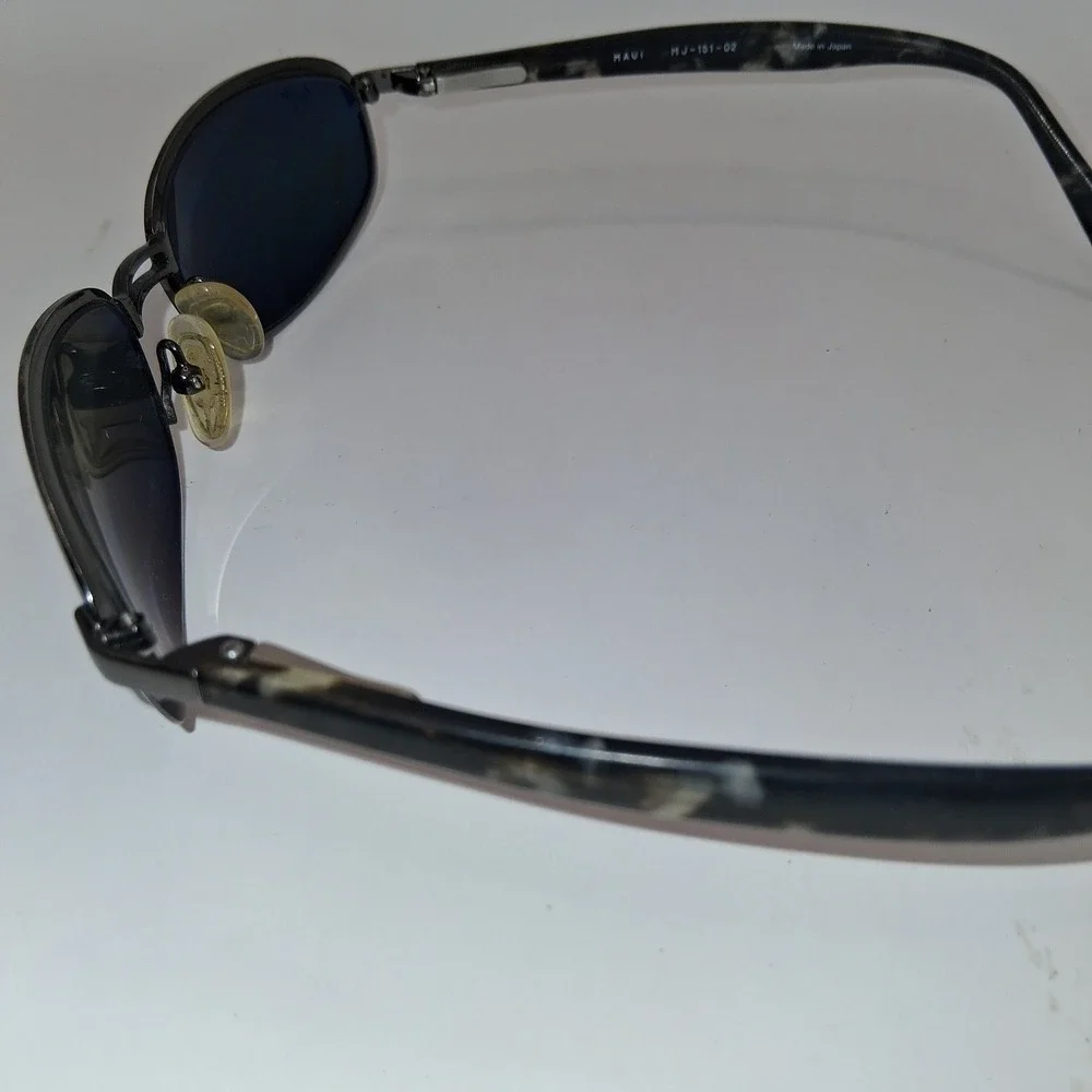 MAUI JIM MJ-151-02 SLEEK GUNMETAL DOUBLE-GRADIENT MIRRORED POLARIZED SUNGLASSES